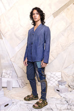 Load image into Gallery viewer, RS25 CASSIAN CUTOUT BLAZER - DENIM FADE
