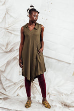 Load image into Gallery viewer, SL25 VALITA SPLIT DRESS - KHAKI RIB