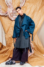 Load image into Gallery viewer, AW25 AMANE WRAP RUCHE COAT - DEEP TEAL