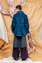 Load image into Gallery viewer, AW25 AMANE WRAP RUCHE COAT - DEEP TEAL