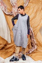 Load image into Gallery viewer, AW25 SHURI  RUCHE TUNIC DRESS - DOVE PLAID