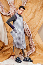 Load image into Gallery viewer, AW25 SHURI  RUCHE TUNIC DRESS - DOVE PLAID