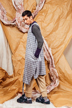 Load image into Gallery viewer, AW25 SHURI  RUCHE TUNIC DRESS - DOVE PLAID