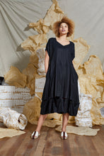 Load image into Gallery viewer, Ethical Black Linen Dress