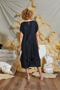Black Linen Trans-seasonal Dress