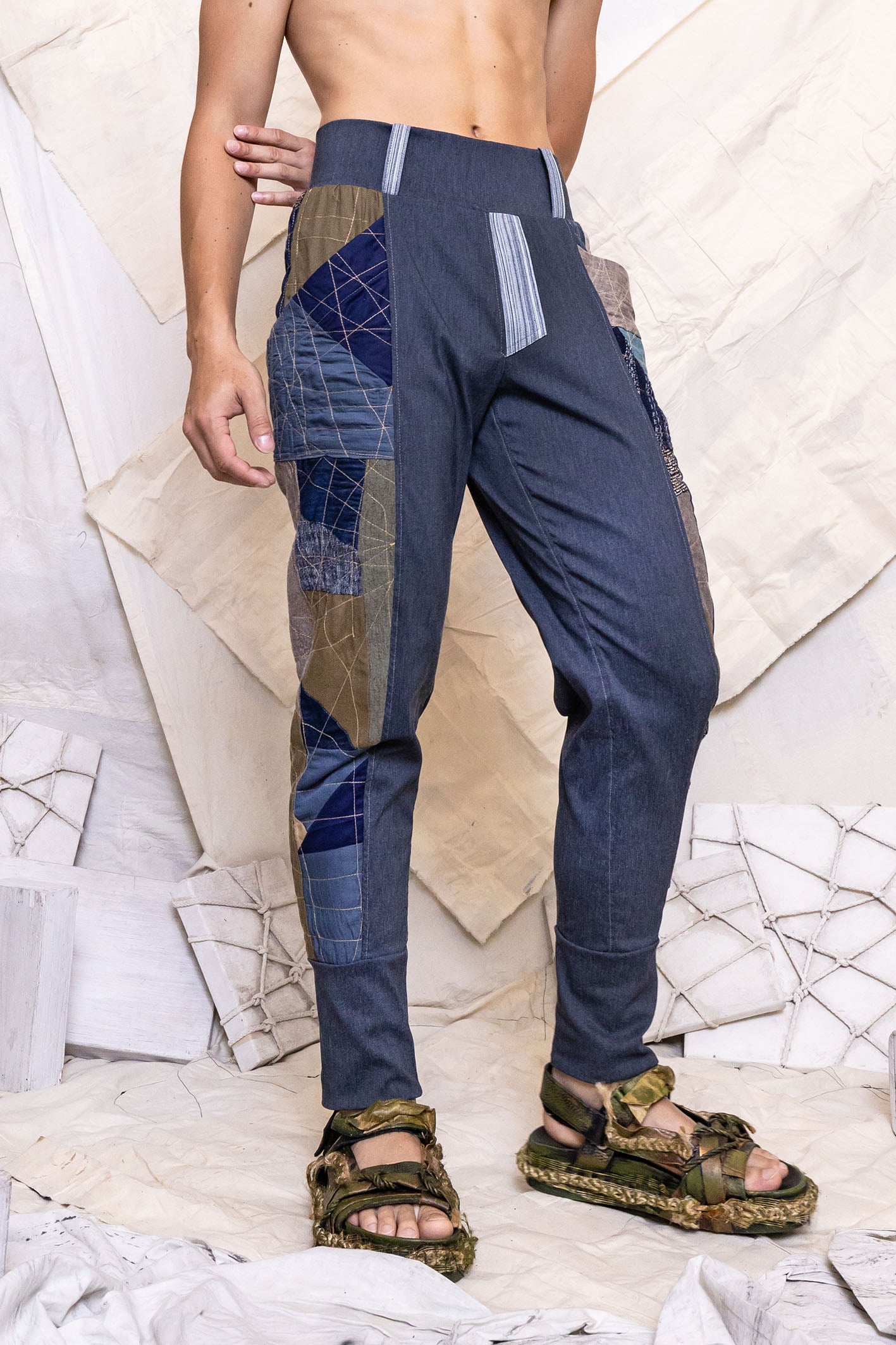 RS25 CORTEZ ARTISAN SLIM PANTS – TERRAIN PATCHWORK