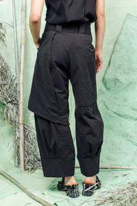SL26 ADDIS LAYERED WIDE PANTS - ONYX