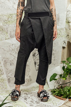 Load image into Gallery viewer, SL24 ADRIA DROP CRUTCH PANTS - OBSIDIAN CHECK