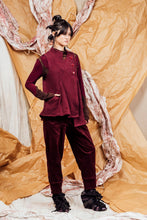Load image into Gallery viewer, AW25 AIJA COWL VEST TOP - BURGUNDY ROSE