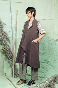 SL26 AKIYA KIMONO DETACH JACKET - SLATE ACIDWASH