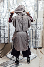 Load image into Gallery viewer, AW23 ALVIA HOODED CAPE DRESS - CEDAR HERRINGBONE