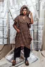 Load image into Gallery viewer, AW23 ALVIA HOODED CAPE DRESS - MANDARIN CHECK