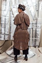 Load image into Gallery viewer, AW23 ALVIA HOODED CAPE DRESS - MANDARIN CHECK
