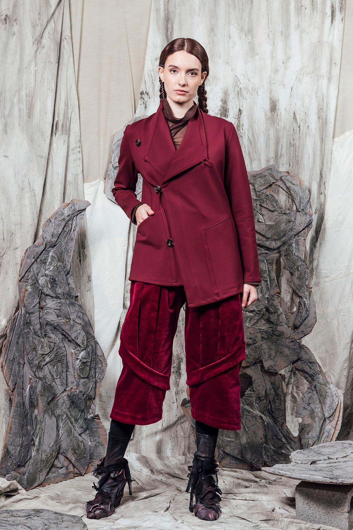 ★on&on★ Cashmere Stitch Pointed Handmade Jacket NEW3WJA14 Prada Wool and Cashmere Jacket | Saks Fifth Avenue