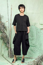 Load image into Gallery viewer, SL26 CASSIA UNISEX KNIT TOP - OBSIDIAN