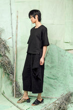 Load image into Gallery viewer, SL26 CASSIA UNISEX KNIT TOP - OBSIDIAN