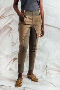 SL25 ENZI SLIM LINE PANTS - OLIVE KHAKI