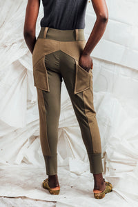 SL25 ENZI SLIM LINE PANTS - OLIVE KHAKI