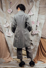 Load image into Gallery viewer, AW26 ETIEN LONG COWL JACKET - ASH HERRINGBONE
