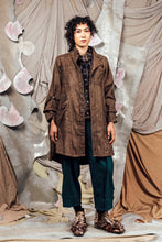 Load image into Gallery viewer, AW26 ETIEN LONG COWL JACKET - SIENNA PINSTRIPE