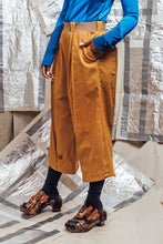Load image into Gallery viewer, AW23 JUNG BUTTON FLARE PANTS - GOLD MUSTARD