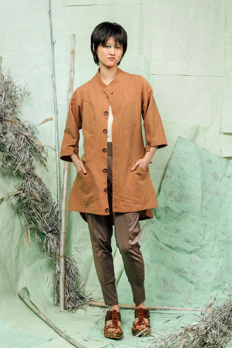 SL26 KAIEN LONG SHIRT - GOLD SAND