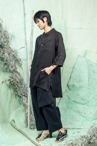 SL26 KAIEN LONG SHIRT - OBSIDIAN