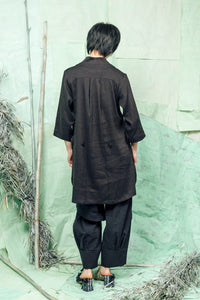 SL26 KAIEN LONG SHIRT - OBSIDIAN