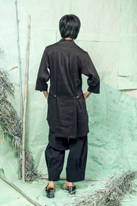 SL26 KAIEN LONG SHIRT - OBSIDIAN