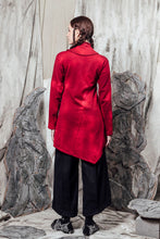 Load image into Gallery viewer, AW24 KALIS SCARF TUNIC TOP - MOTTLED RUBY