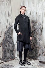 Load image into Gallery viewer, AW24 KALIS SCARF TUNIC TOP - OBSIDIAN PLUSH