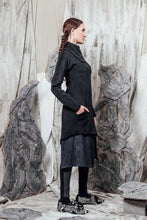 Load image into Gallery viewer, AW24 KALIS SCARF TUNIC TOP - OBSIDIAN PLUSH