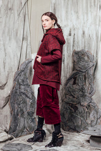 AW24 KAMAJI HOOD JACKET - GARNET