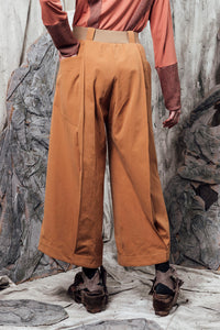 AW24 LYNDON BUTTON FLARE PANTS - CAMEL