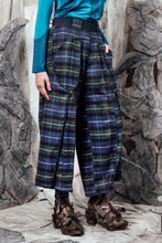 Load image into Gallery viewer, AW24 LYNDON BUTTON FLARE PANTS - JADE TARTAN