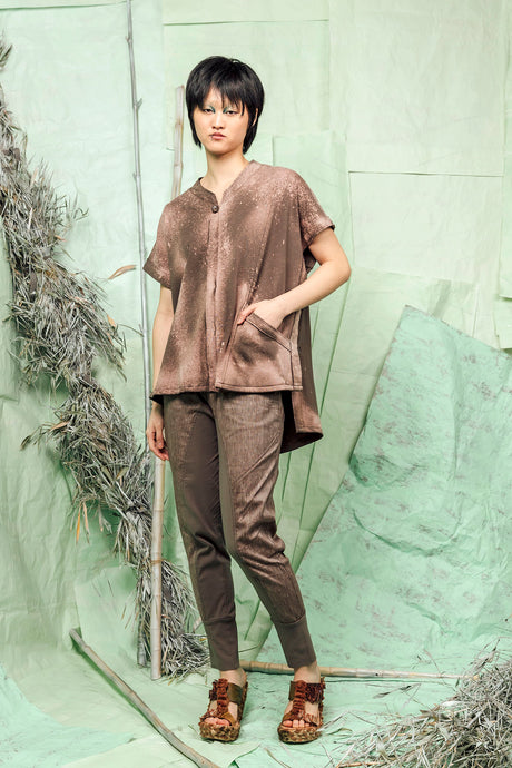 SL26 MANI CONVERTIBLE SQUARE TOP - KHAKI SALMON