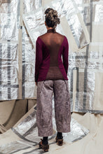 Load image into Gallery viewer, AW23 MERET PANEL KNIT TOP - MERLOT