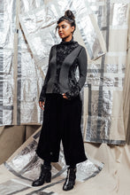 Load image into Gallery viewer, AW23 MERET PANEL KNIT TOP - CHARCOAL OBSIDIAN