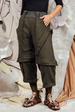 Load image into Gallery viewer, AW26 ORFEO ZIP LEG WIDE PANTS - FOREST CHEVRON