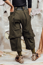 Load image into Gallery viewer, AW26 ORFEO ZIP LEG WIDE PANTS - FOREST CHEVRON
