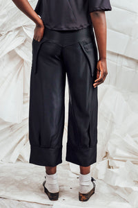 SL25 ORIME WIDE FOLD PANTS - OBSIDIAN TWILL