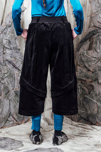 AW24 PLICA DOUBLE CUFF PANTS - OBSIDIAN