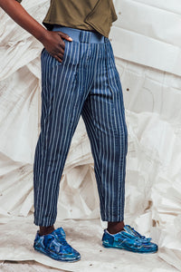 SL25 RAYDEN STRAIGHT LEG PANT - DENIM PINSTRIPE