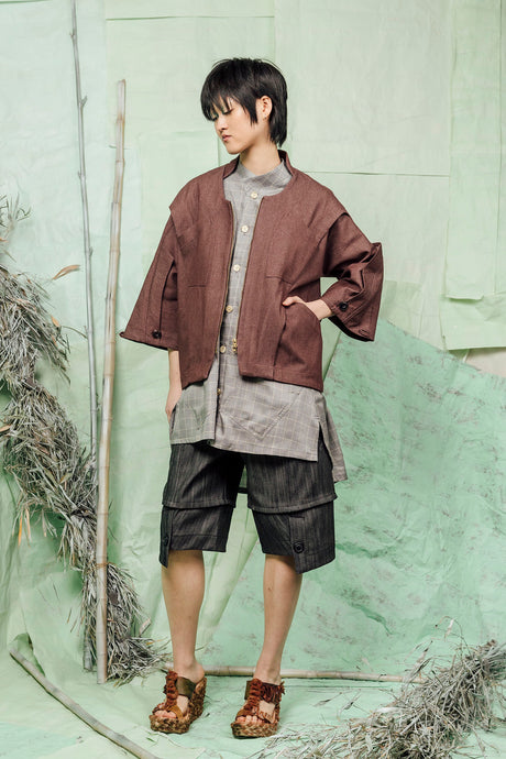 SL26 RENZO KIMONO ZIP JACKET - ROSEWOOD