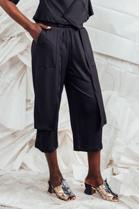 SL25 TORHI WIDE LEG PANTS - OBSIDIAN RIB