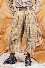 Load image into Gallery viewer, AW25 TOSHI WIDE RUCHE PANTS - CANARY CHECK