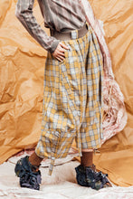 Load image into Gallery viewer, AW25 TOSHI WIDE RUCHE PANTS - CANARY CHECK