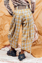 Load image into Gallery viewer, AW25 TOSHI WIDE RUCHE PANTS - CANARY CHECK