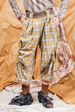 Load image into Gallery viewer, AW25 TOSHI WIDE RUCHE PANTS - CANARY CHECK