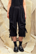 Load image into Gallery viewer, SL27 TOSHI WIDE RUCHE PANTS - OBSIDIAN